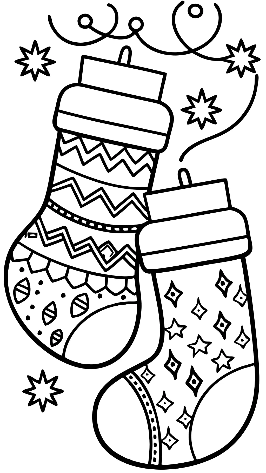 printable stocking coloring pages